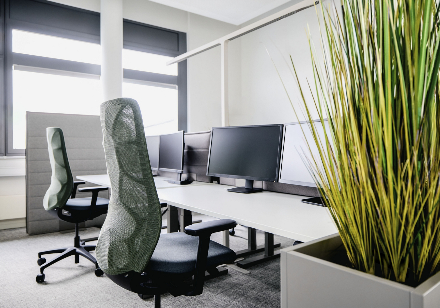 Zwei Schreibtischarbeitsplätze