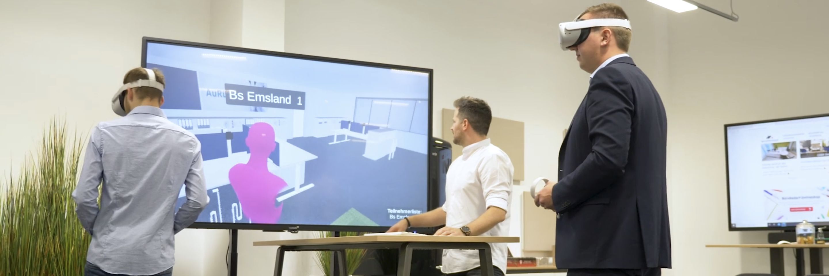 Bei Bürosysteme Emsland in Lingen kann man Planungen via VR-Brille ansehen