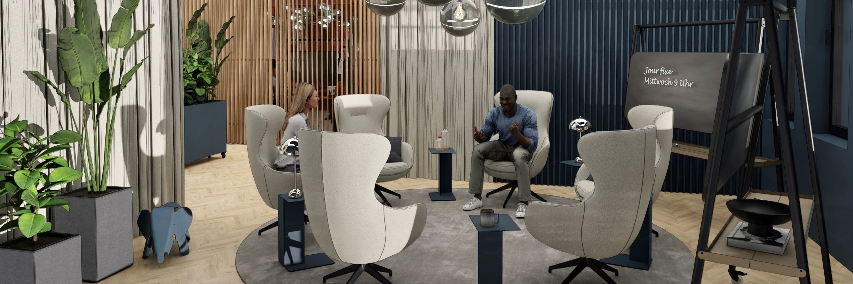 Moderner Meetingbereich