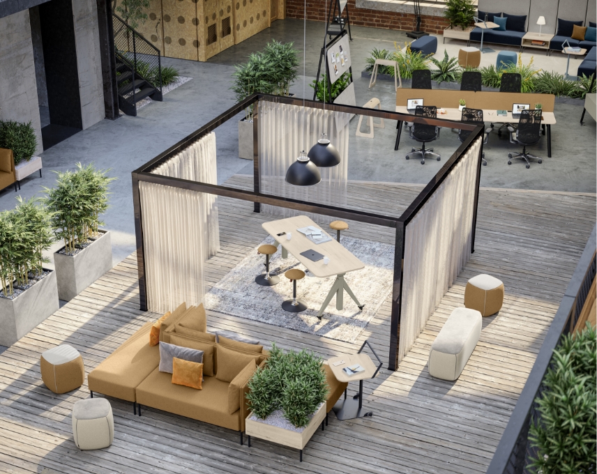 Raum-in-Raum-System im Büro