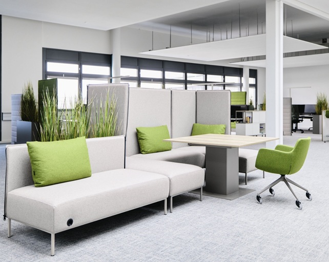 Lounge in der Sparkasse Südpfalz