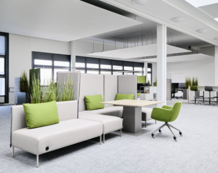 Lounge in der Sparkasse Südpfalz